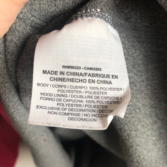 Nike Swoosh Logo Graphic Pink Gray Hooded Sweatshirt - Picture 3 of 4